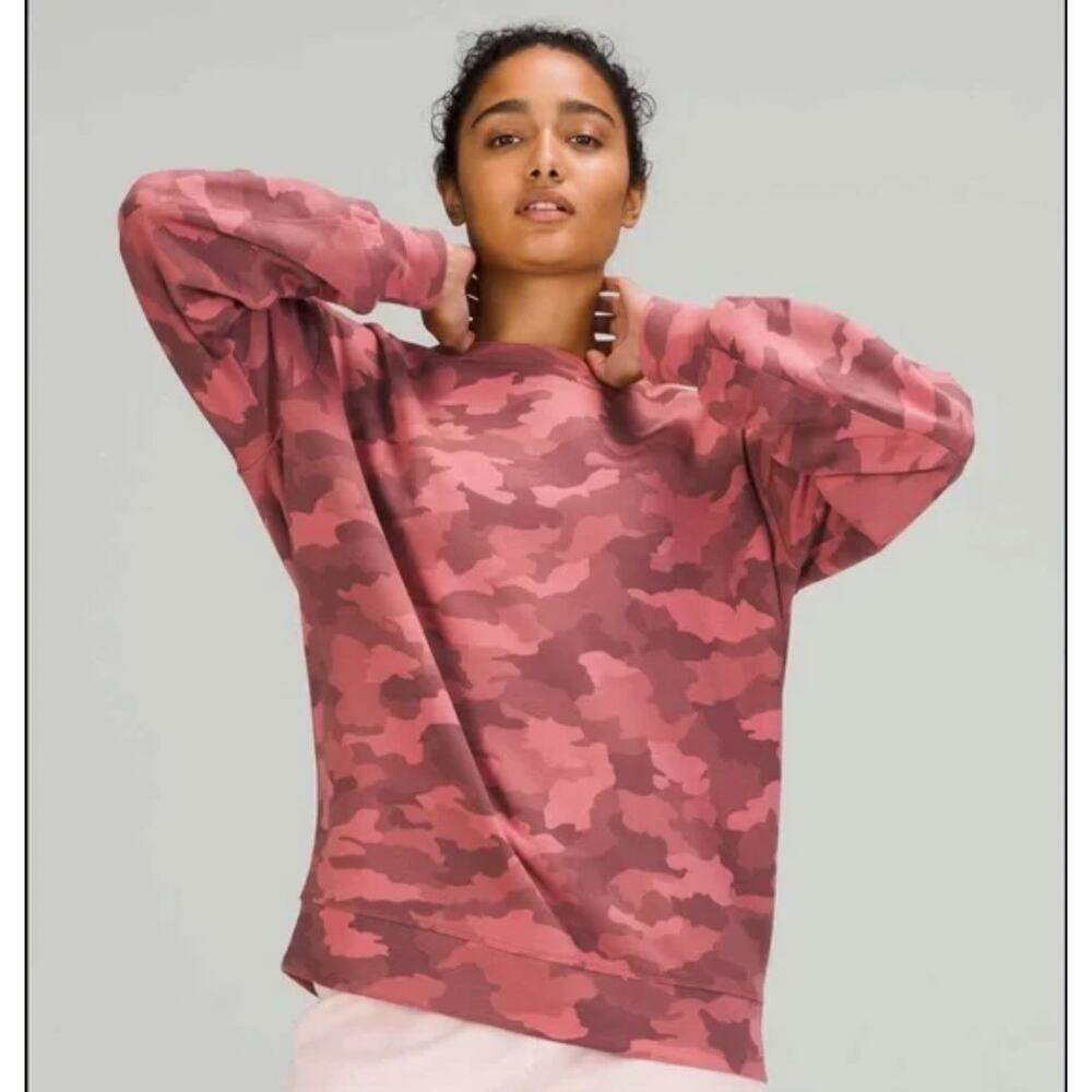 Lululemon EUC Perfectly Oversized Crew Pullover Sweatshirt in Brier Rose Multi 6